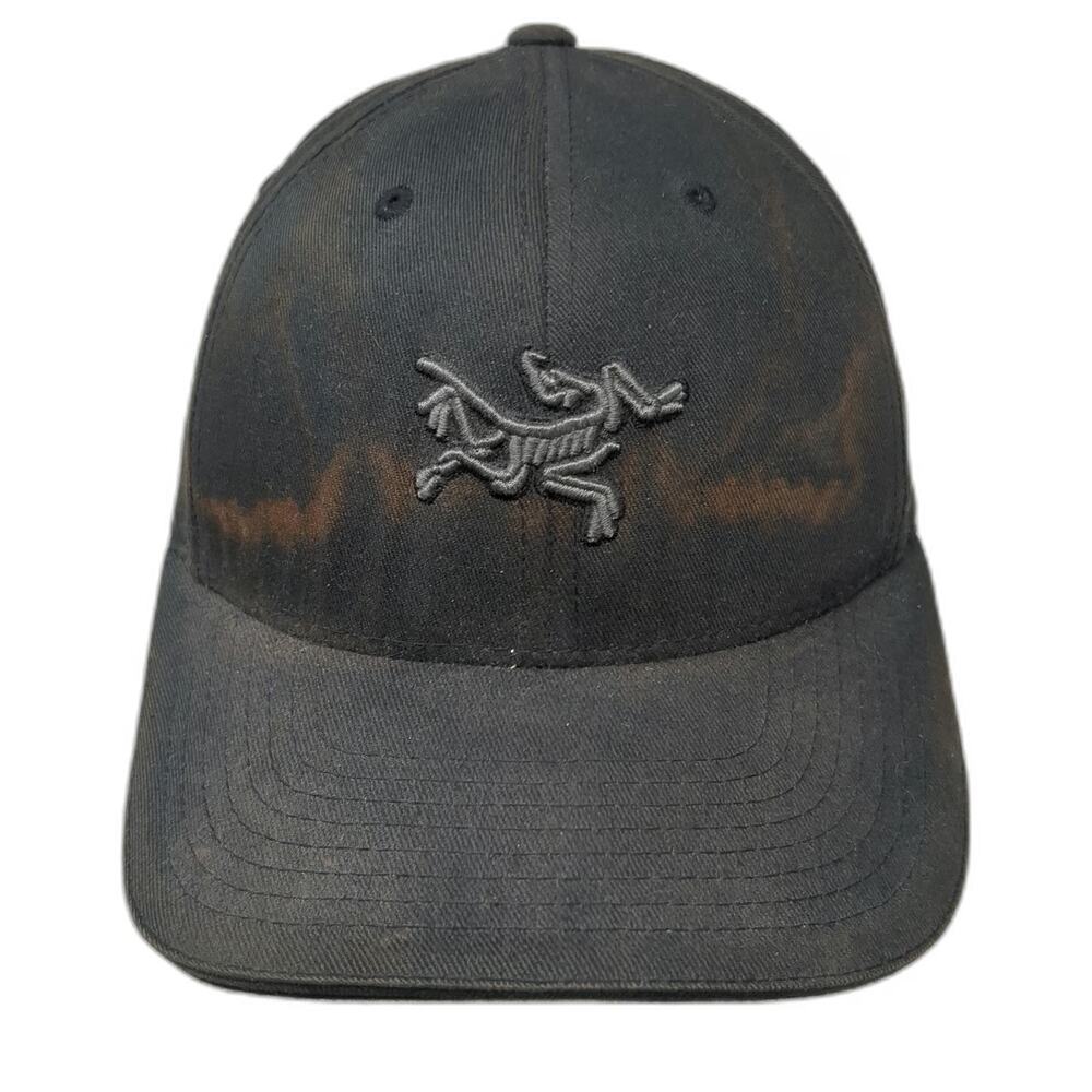 Arc'teryx Baseball Cap Black One Size Flexfit Skeleton Logo Cotton Curved Hat